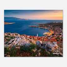 Halki Greece Poster Coastline Print Wall Art | Halki Home Decor | Halki Mountain - $19.99