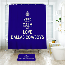 Dallas Cowboys 04 Shower Curtain Bath Mat Bathroom Waterproof Decorative - £18.03 GBP+