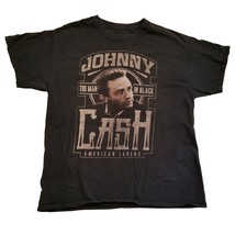 Johnny Cash Graphic T-Shirt Mens L Tagless Man In Black Music Singer Ban... - £10.34 GBP