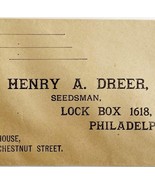 1850s Henry Dreer Seed Pioneer Mail Order Envelope Victorian Agriculture... - £99.10 GBP