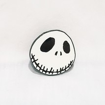 Jack Skellington Smiling Face Disney Trading Pin 2008  1&quot; White Black - £13.32 GBP