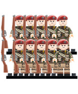 WWII British Paratrooper Commander 10 Minifigure with Red Beret and Rifle - $25.83 CAD