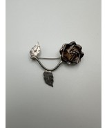 Vintage Sterling Silver Flower Brooch 5.3cm BB11 - $526.87 MXN