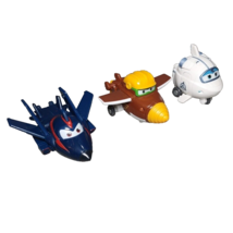 Lot of 3 Super Wings 2&quot; Transforming Airplane Toy Figure: Astra Todd Agent Chace - £11.29 GBP