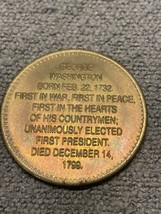 George Washington 1st President  Coin Medal Token KG Presidential - £9.34 GBP