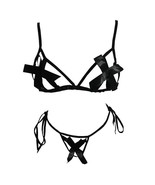 Women Mesh Bra Panty Lingerie Set with Handcuffs with G-String Panty (Fr... - $283.82 MXN