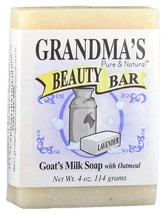 Grandma&#39;s Beauty Soap Bar - 4.0 oz Lavender Face &amp; Body Wash with Moisturizing G - £18.97 GBP