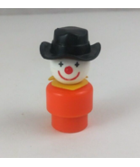 Vintage 1983 Fisher Price Little People Cowboy Rodeo Clown 2&quot; Action Figure - $8.10 CAD