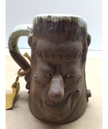 Vintage Robert Weiss Originals Folk Art 3D Face with  Mug 16 oz - $44.52 CAD