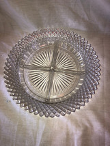 Crystal Miss America 4 Part Relish Dish Mint Depression Glass - £19.97 GBP