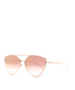 New Prada SPR 51U ZVN-095 Gold Metal/Pink Lens Women&#39;s Sunglasses - $274.49 CAD