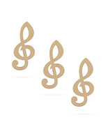 3 Music Signs Notes Unfinished Wooden Shapes Craft Cutouts DIY Unpainted 3D - £23.10 GBP