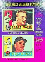 1974 Topps 1960-Most Valuable Players #198 Roger Maris/Dick Groat Baseball Card - £6.84 GBP