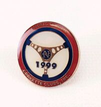 1999 NCCC Corvette Clubs Enamel Lapel Pin Vintage Collectible 1 Inch Round - $14.07 CAD