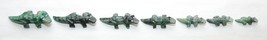 Set 7 From The Largest To The Small Crocodile Alligator Figurine Marble Vintage - £8.30 GBP