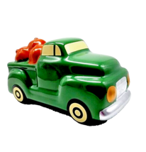 Truck With Pumpkins Green Ceramic Pickup Fall Autumn Harvest Figurine - £15.12 GBP