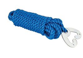 Everbilt Blue Poly Winch Rope &amp; Snap Hook 3/8&quot; x 25&#39; 260lb Work Load - £8.31 GBP