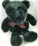 Holiday Time Christmas Teddy Bear Plush Toy Green Red Bow 12&quot; New - $18.80