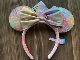 Tokyo Disney Resort 40th Anniversary Minnie Sequin Rainbow Ears Headband Dream - £37.38 GBP