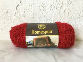 Homespun Lion Brand Acrylic/Polyester Bulky Yarn - 1 Skein Candy Apple #375 - £6.65 GBP