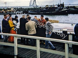 1950 Volendam Marken Express Boat Passengers Holland Red-Border Kodachrome Slide - £3.89 GBP