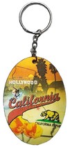 Hollywood California Oval Double Sided Key Chain - £5.49 GBP