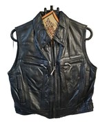 Harley Davidson Vest Black Leather Womens Biker Zip Size Small New NWT - €86,54 EUR