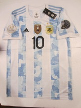 Lionel Messi Argentina Copa America Champions Stadium Home Soccer Jersey 2020-21 - £79.93 GBP