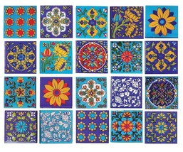 Art Pottery Home Decor Ethnic Festive 2 x 2 inch Tiles Pack of 20 - $77.77