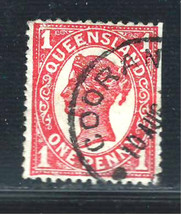 QUEENSLAND  1895-96  Fine  Used  Stamp 1 p. #1 - £0.78 GBP
