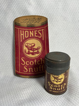 Vtg Honest Scotch Snuff Memphis Tennessee 1.15 Oz Empty Tin &amp; 1946 Notepad  - $29.95