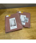Liz Claiborne Home Tori Rose Pink Sheer Rod Pocket (2) Curtain Panels 50... - $55.20 CAD