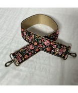 Bronze Buckles Purse Strap, 2&quot; Wide Shoulder Strap Floral Bling Handbag - $283.09 MXN