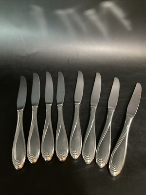 Oneida SATIN CAMBER Stainless Flatware - 9 1/2&quot; Dinner Knives - Set of 8... - $9.89