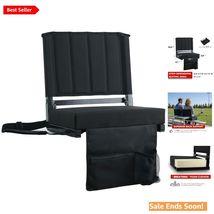 Portable Bleacher Chair with 2.8" Cushion and Shoulder Strap - 250 lb Ca... - $72.22