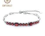 T natural red garnet tennis bracelet genuine 925 sterling silver bracelets bangles thumb155 crop