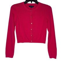 Tommy Hilfiger Knit Cardigan Sweater Girls Large 12 14 Pink Open Weave Yoke Back - £15.86 GBP
