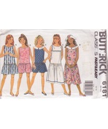 BUTTERICK PATTERN 6181 SIZES 12 &amp; 14 GIRLS&#39; PULLOVER DRESS AND JUMPSUIT ... - £2.35 GBP