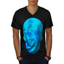 Sea Ocean Water Skull Shirt  Men V-Neck T-shirt - £10.29 GBP