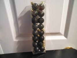 Halloween Miniature Textured Black Ornaments Set of 16 with Strings - $165.45 MXN