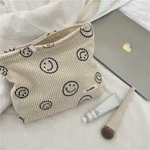 Japanese Style Corduroy Cosmetic Bag Women Handbags Purses &amp;Dots Makeup Organize - £46.36 GBP