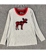 Eddie Bauer Sleepwear Pajama Top Women&#39;s Large Pullover Moose Polyester L - €11,99 EUR