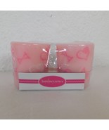 Luminessence 2 Pack Votive Candles Valentines Day Pink Hearts Xs &amp; Os Gl... - £9.16 GBP
