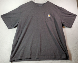 Carhartt T Shirt Mens Size 3XL Gray Cotton Short Sleeve Crew Neck Logo Pocket - £13.26 GBP