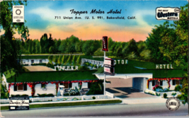 Vtg Postcard Topper Motor Hotel (U.S. 99) Bakersfield, CA, Best Western Motels - £4.61 GBP