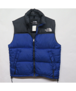 Vtg 90’s North Face Nuptse Goose Down Blue &amp; Black Puffer Vest Mens Size... - £96.98 GBP