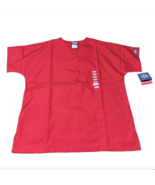 Cherokee Authentic Workwear Scrub Top Shirt Size Small Red New with Tags - £10.96 GBP