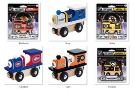 NHL Real Wood Toy Train by MasterPieces Puzzle -Select- Team Below - £17.26 GBP