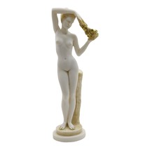 Nude Female Flower  Bearer Erotic Greek Cast Marble Statue Sculpture 11.8 inches - £36.44 GBP