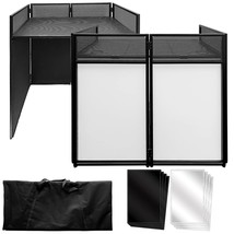 Axcessables Portable Folding Dj Facade Table With Black And White Scrims, Carry  - £277.46 GBP